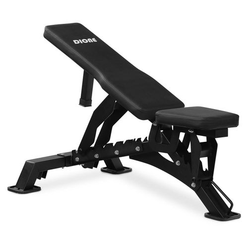 DIONE Trainingsbank - Fitness bank - Trainings bank - 9 Positionen - Belastbar bis 500kg - Mit Transporträdern