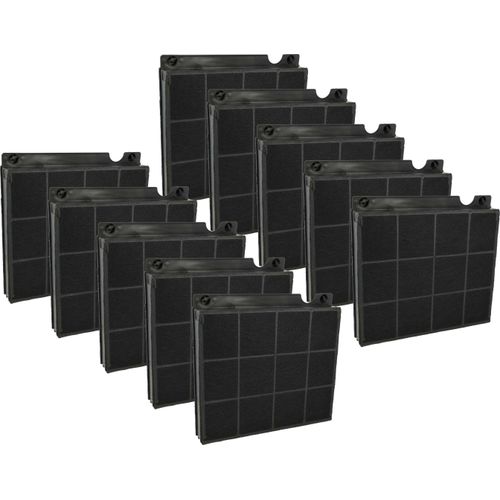 vhbw 10x Aktivkohlefilter kompatibel mit Elica SPOT PLUS ISLAND IX/A/90, SPOT PLUS IX/A/120, SPOT PLUS IX/A/60, SPOT PLUS IX/A/90 Dunstabzugshaube