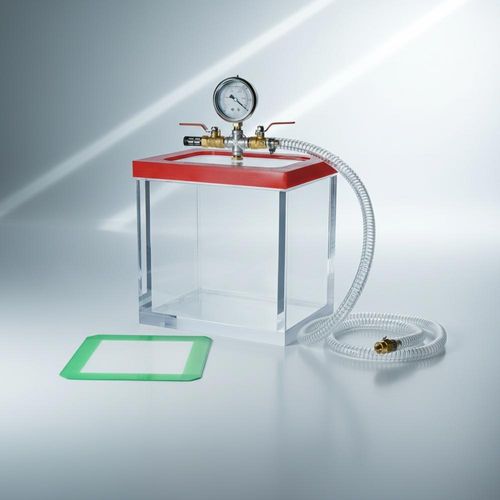 Acryl 7,39L Vakuumkammer 220x210x160mm Entgasungskammer Harzfalle Vacuum Robust