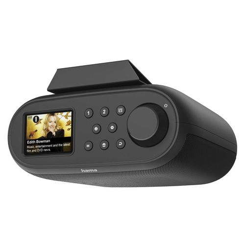 HAMA Digitalradio (DAB+) "DAB-Radio (mit Bluetooth, Digitalradio, FM/DAB plus, Radiowecker)", schwarz, Radios, Unterbauradio mit Montagematerial