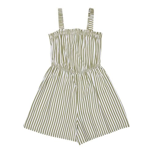 Overall ROXY "Playa Baby", Mädchen, Gr. 8(125-130cm), Normalgrößen, oil grün vert moda stripe, Obermaterial: 100% Viskose;, Overalls Overall