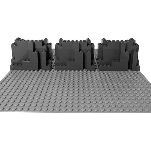 LEGO® 4x10x6 Felsen Felsplatte Berg Dunkelgrau - 6082 NEU! Menge 50x