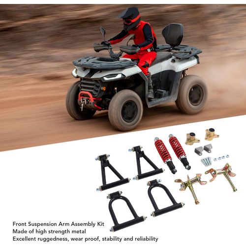 Vordere Suspension Arm Kit Hochfest verstärkte Stabilitätskomfort Ober- und Unterschwingungsschock für ATV Quad Bike Go Kart