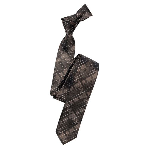 Krawatte VENTI "VENTI Krawatte Print", Herren, braun, 100% Seide, Krawatten