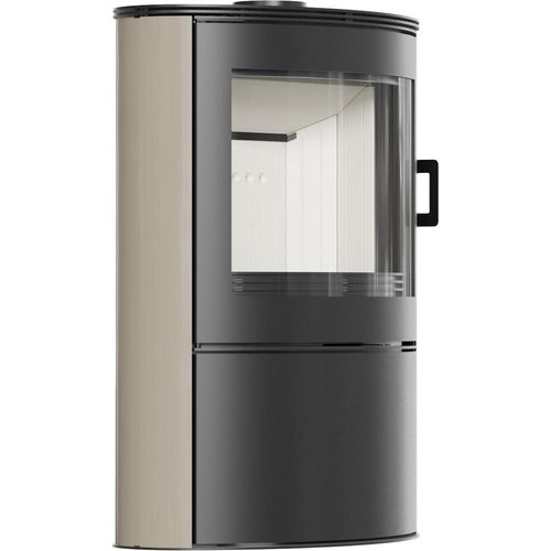Kachelofen aus Stahl KRATKI AB S/2 Ø 150 10 kW creme Kachel