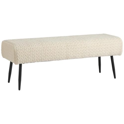 Mid.you Hockerbank, Beige, Metall, Textil, 1-Sitzer, 110x41x43 cm, Esszimmer, Bänke, Sitzbänke