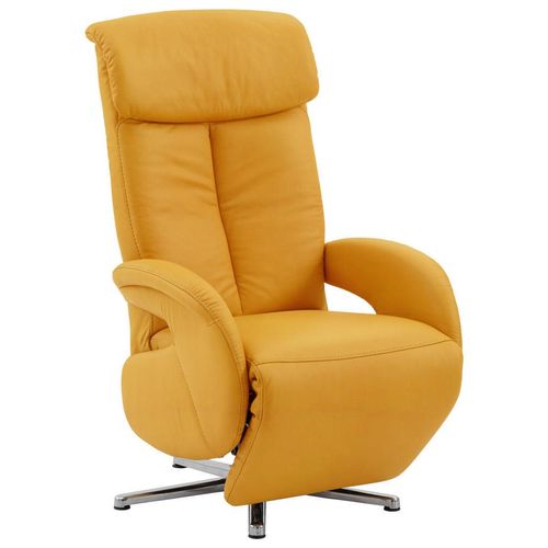 Cantus Relaxsessel , Gelb , Textil , 70x112x80 cm , Fußauswahl, Lederauswahl, Stoffauswahl, Liegefunktion , Wohnzimmer, Sessel, Relaxsessel