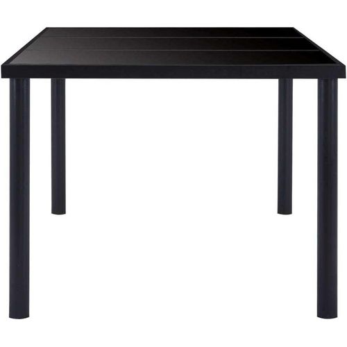 Saisonschlussverkauf - Esstisch Schwarz 160x80x75cm Hartglas - Esstische Stilvoll2847