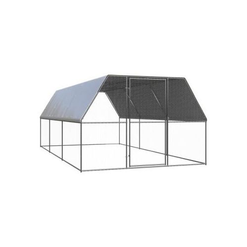VidaXL Outdoor Hühnerkäfig / Hühnerstall mit Komplettüberdachung 3 m, 6 m, 2 m