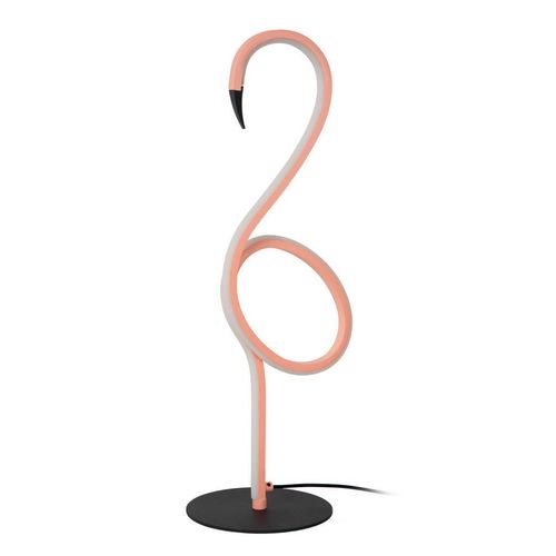 Lucide Led-Tischleuchte Flamingo, Schwarz, Metall, Metalloptik,Metalloptik, Tierform,Tierform, Mehrfarbig, 18.1x49.5x15 cm, RoHS, Reach, Europäischer Sicherheitsstandard, Farbwechsler, Lampen & Leuchten, Innenbeleuchtung, Leuchten nach Räumen, Bürolampen