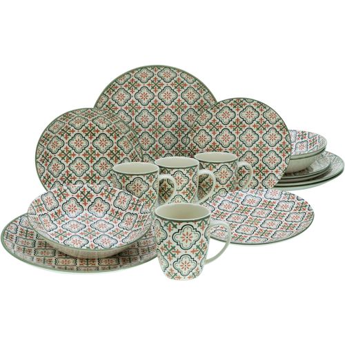 Kombiservice CREATABLE "Rumi", bunt (mehrfarbig), 16 Stk., Steingut, Geschirr-Sets, Kombiservice, orientalisch mediterraner Stil