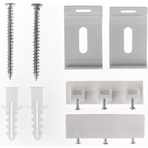 Sichtschutzbefestigungen Zubehör-Set LICHTBLICK ORIGINAL Gr. 1, weiß, B:4,1cm H:2,5cm, Kunststoff, Sichtschutzbefestigungen