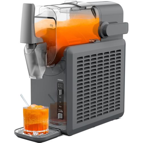 MEDION Slush Maschine (2,6 Liter Slush-Eis Kapazität, 1,9 Liter Fassungsvermögen, Slush Ice Maker für Getränke, 5 Getränkemodi, 30-60 Minuten Zubereitungszeit, Kompressor, Slush Eis Maschine, MD12090)