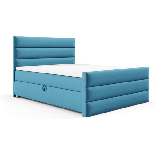 Best For Home - Box spring bed | Trinity K1 Lux - Box spring bed with storage box | Bed with mattress and topper | Double bed with storage space