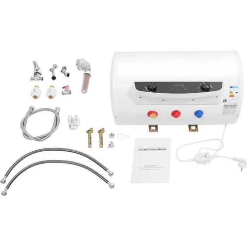Elektrischer Warmwasserspeicher, horizontaler Boiler, 220V, LED-Display, temperaturregelbar, weiß