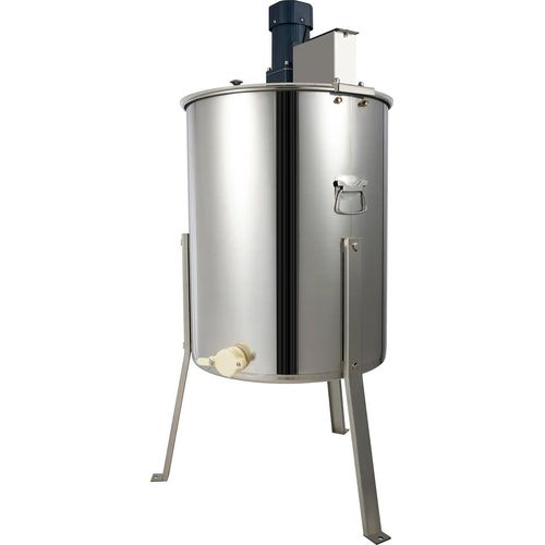 Honigschleuder - Elektrische 4-Waben - Edelstahl - Drehzahl 270 U/min - Kapazität 10 kg - Silber