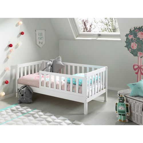 Vipack Kinder-/Juniorbett, Weiß, Holz, Kiefer, 70x140 cm, Lattenrost, Kinder- & Jugendzimmer, Kindermöbel, Kinderbetten