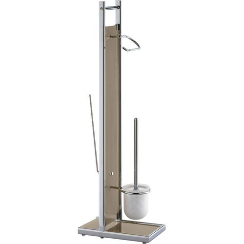 Badaccessoire-Set HEINE HOME, beige (sand), Chrom, Glas, Badaccessoires-Sets, Badaccessoire-Set