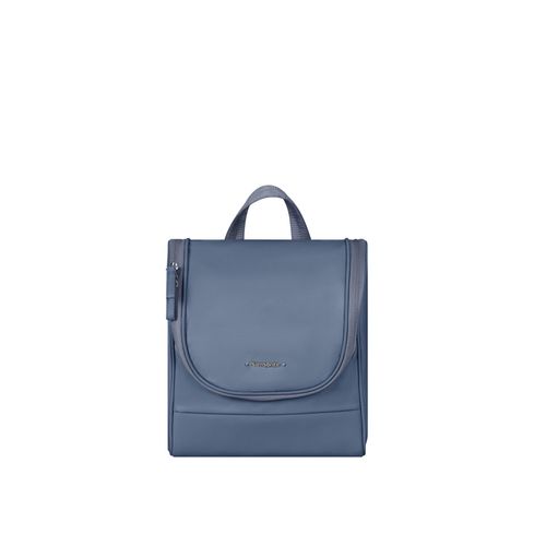 Kulturbeutel SAMSONITE "MOVE JOURNEY", Damen, Gr. B/H/T: 21cm x 23cm x 10cm, blau (storm blau), Nylon, Polyester, Taschen Kulturbeutel, Hanging Toilet Kit Kulturtasche