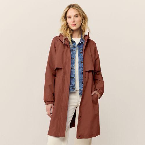 Verstaubarer wasserdichter Squall Regenmantel, Damen,  Braun, Polyester, by Lands' End