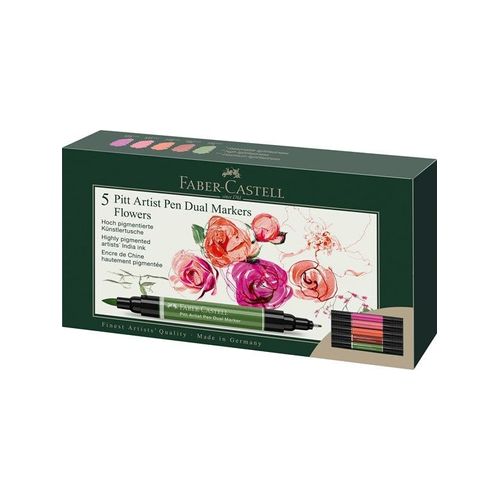Faber-Castell Tuschestift PAP Dual Marker 5x Flowers