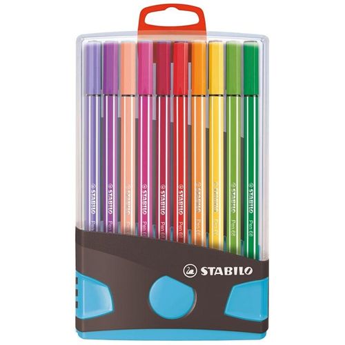 STABILO Pen 68 - Felt-tip pen - ColorParade - Set of 20 - Anthracite/Light blue