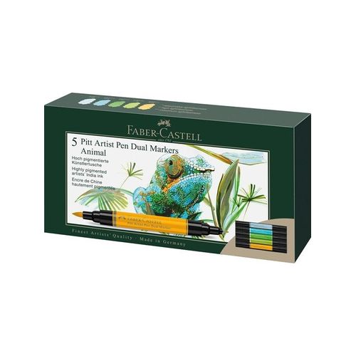 Faber-Castell Tuschestift PAP Dual Marker 5x Tiere