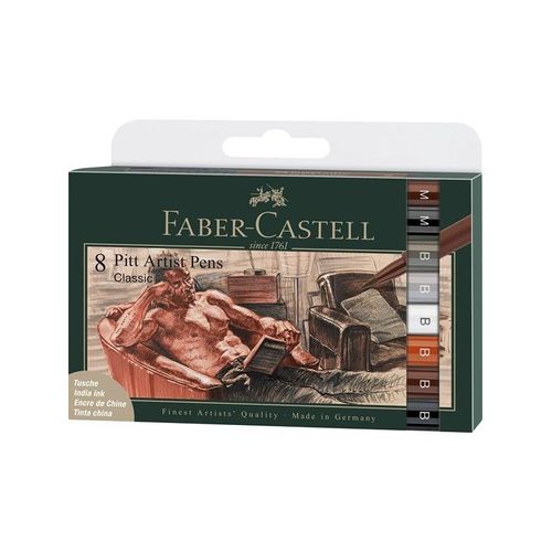 Faber-Castell Tuschest. Pitt Artist Pen Classical 8er