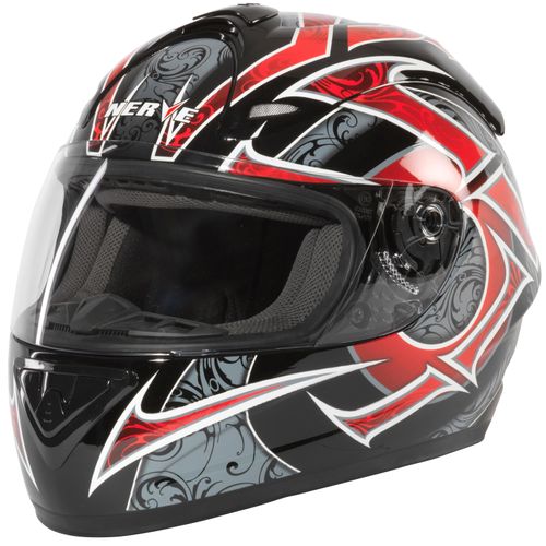 Motorradhelm NERVE "NH2013" Gr. L, rot, Helme, L Kopfumfang: 59cm - 60cm, Motorradhelm