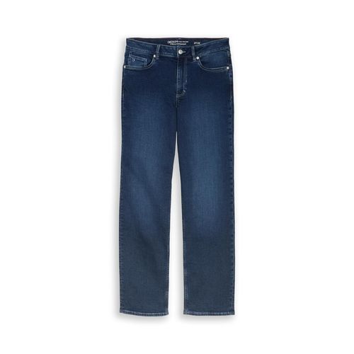 TOM TAILOR DENIM Damen TTELLA STRAIGHT Jeans, blau, Uni, Gr. 27/32