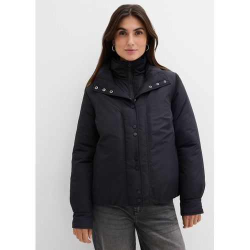 bonprix Wasserabweisende Funktions-Jacke 2in1 Optik, schwarz, Gr.38, Wasserabweisende Funktions-Jacke, 2in1 Optik