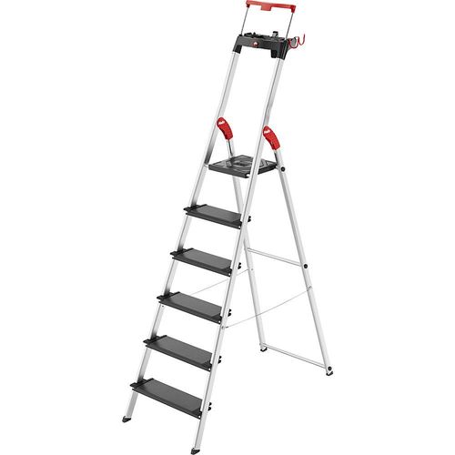 Hailo Sicherheitsleiter TopLine L100, Tragfähigkeit bis 150 kg, 6 Stufen, ab 2 Stk