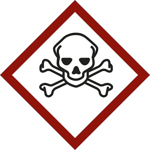 Gefahrstoffkennzeichen, Totenkopf, VE 10 Stk, Folie, 105 x 105 mm kaiserkraft