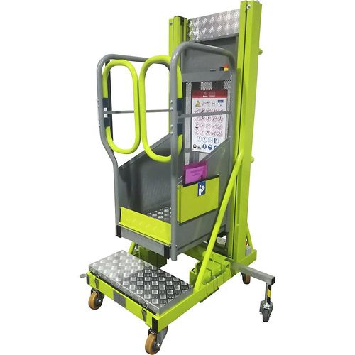 Pramac Personenlift, elektrisch heben, manuell verfahren, Arbeitshöhe 5 m