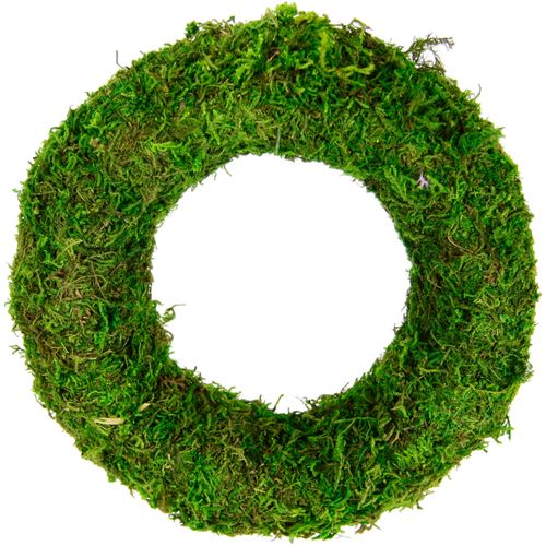 Kunstkranz I.GE.A. "Kranz aus Moos und Rattan Weidenkranz Blumenkranz Dekokranz", grün, B:20cm H:20cm L:4cm, Rattan, Kunstpflanzen, Landhaus Kränze Rohling Tischdeko