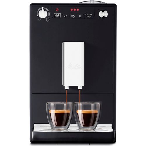 MELITTA Kaffeevollautomat "Solo E950-201, schwarz", schwarz, B:20cm H:30,3cm T:45,5cm, Kaffeevollautomaten, Perfekt für Café crème & Espresso, nur 20cm breit, Kaffeevollautomat