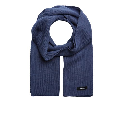 Strickschal JACK & JONES "JACDNA KNIT SCARF NOOS", Herren, blau (navy blazer), Strick, Kunstfaser, unifarben, Modetücher