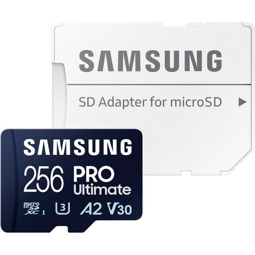 SAMSUNG Speicherkarte "Pro Ultimate", blau (blau 2), 256 GB, Speicherkarten