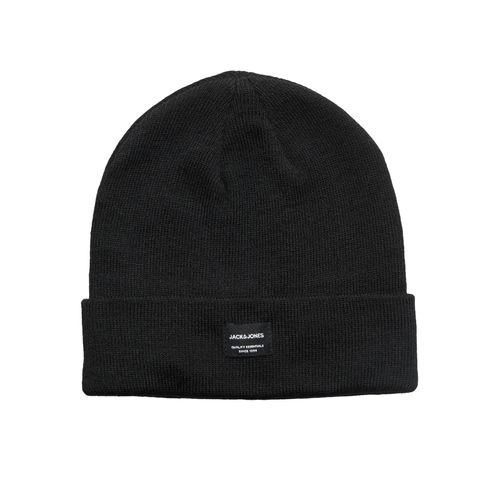 Beanie JACK & JONES "JACDNA BEANIE NOOS", Herren, schwarz, Strick, Materialmix, unifarben, Mützen Beanie