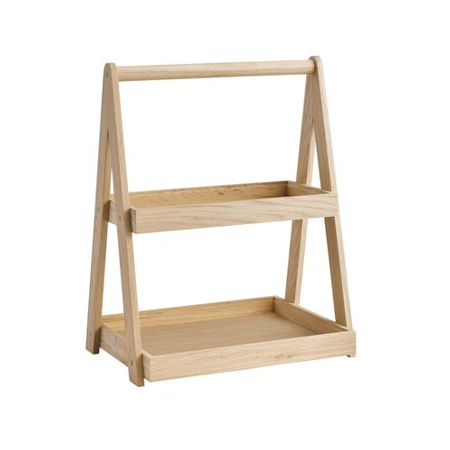 Etagere APS "2-stufig -VALO-", eichenholz, B:26,5cm H:44,5cm L:35cm, Massivholz, Servierplatten, Etagere, geölte, 2-stufige eichenholz Etagère im GN Maß