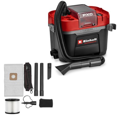 EINHELL Nass-Trocken-Akkusauger "TP-VC 18/10 Li BL L-Solo", rot, schwarz, B:25cm H:32cm T:34,5cm, Akkusauger, ohne Akku und Ladegerät