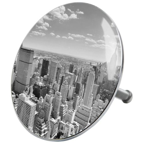 Badewannenstöpsel SANILO "Skyline New York", grau, Ø:7,2cm, Stöpsel, Ø 7,2 cm