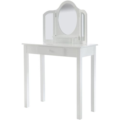 Schminktisch ROBA "Schminkset mit Hocker", weiß, Tische, Kinder, B/H/T: 68cm x 106cm x 32cm, Schminktisch, für Kinder, B:68cm H:106cm T:32cm
