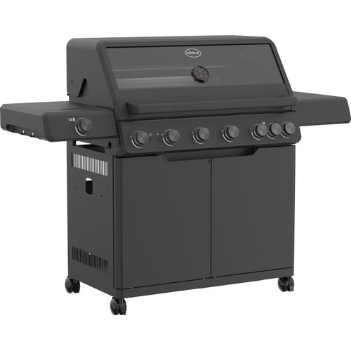 Gasgrill RÖSLE "ALLFLAME Hero 6", schwarz, B:157cm T:61,8cm, Grills, 50 mbar