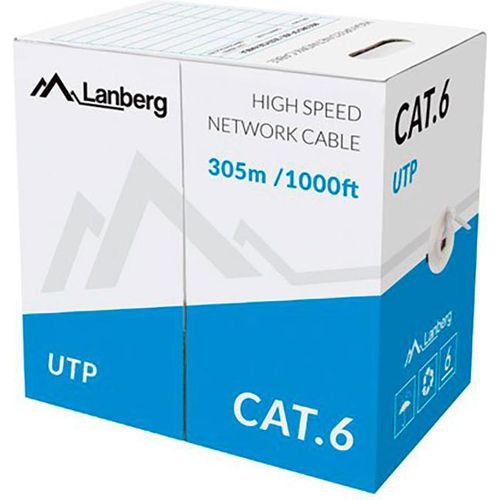 LANBERG Verlegekabel CAT.5E FTP 305m CU CPR+Fluke grau
