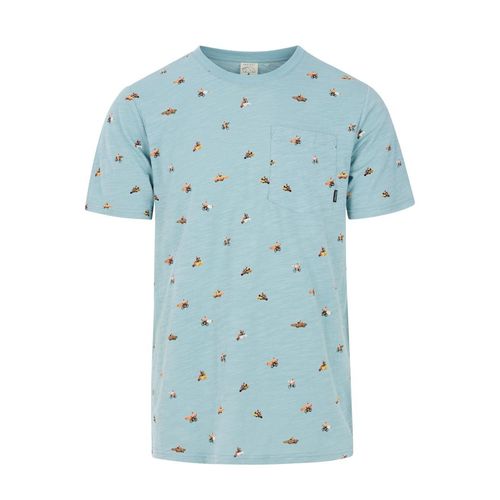 T-Shirt PROTEST "T-Shirt PRTCHAREL", Herren, Gr. XL, blau (tourmaline blau), Obermaterial: 100% Baumwolle CO., Shirts T-Shirt