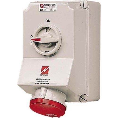 MENNEKES 5959A, 5P, Schrauben, Rot, Weiß, Kunststoff, IP44, 400 V
