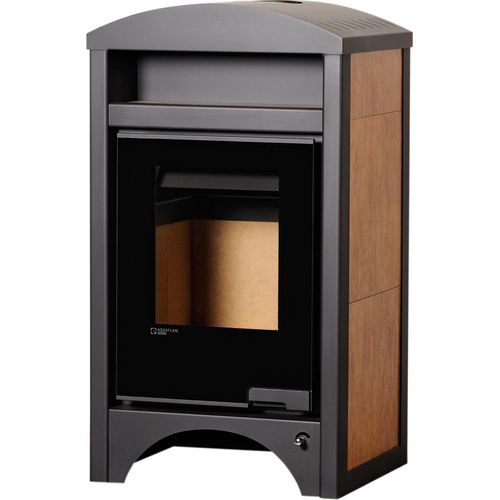 HS FLAMINGO Kaminofen AQUAFLAM VARIO BARMA 11/7 kW - Nussbaum