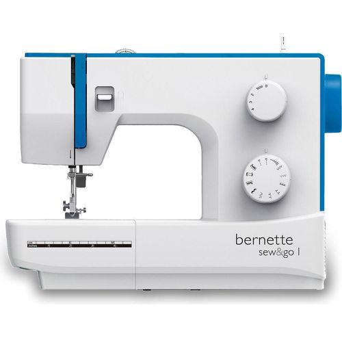 bernette sew&go 1, Schwarz, Weiß, Manuelle Nähmaschine, Nähen, 4 Step, 5 mm, Mechanisch