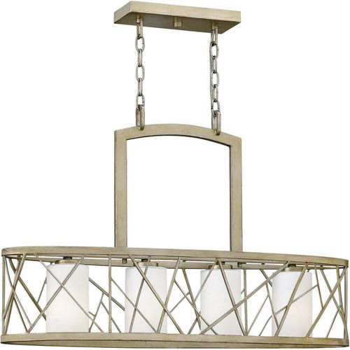 Elstead Nest Kronleuchter E27 4-fach 52cm Blattsilber